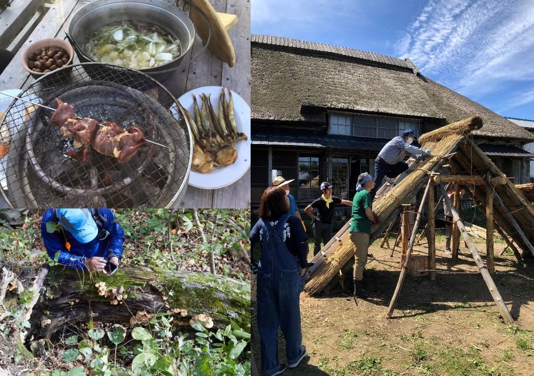 縄文の料理と縄文竪穴風住宅体験